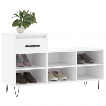 Pantofar, alb, 102x36x60 cm, lemn compozit - Img 3