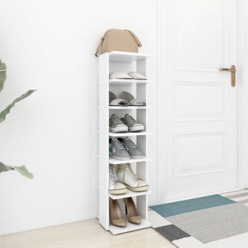 Pantofar, alb, 27,5x27x102 cm, lemn compozit - Img 3