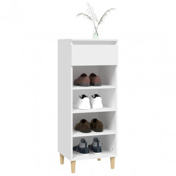 Pantofar, alb, 40x36x105 cm, lemn compozit - Img 7