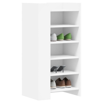 Pantofar, alb, 52x37,5x100 cm, lemn prelucrat - Img 1
