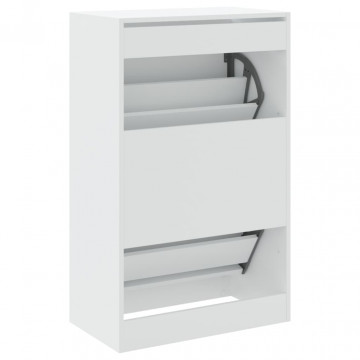 Pantofar, alb, 60x34x96,5 cm, lemn compozit - Img 6