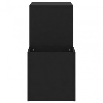 Pantofar de hol, negru, 105x35,5x70 cm, PAL - Img 5