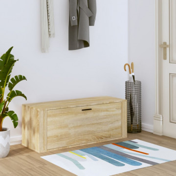 Pantofar de perete, stejar sonoma, 100x35x38 cm lemn prelucrat - Img 1
