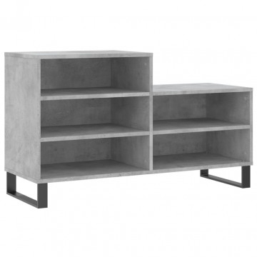 Pantofar, gri beton, 102x36x60 cm, lemn prelucrat - Img 2