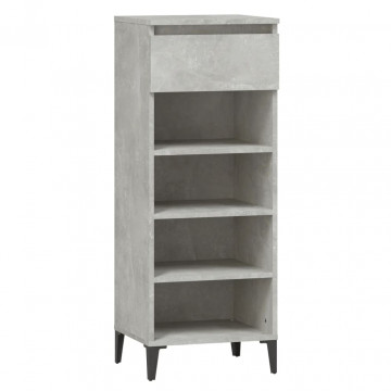 Pantofar, gri beton, 40x36x105 cm, lemn prelucrat - Img 2