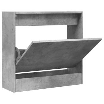 Pantofar, gri beton, 60x21x57 cm, lemn compozit - Img 2
