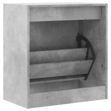 Pantofar, gri beton, 60x34x63,5 cm, lemn compozit - Img 6