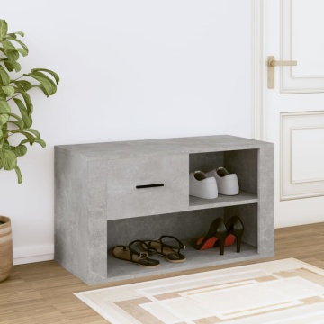 Pantofar, gri beton, 80x35x45 cm, lemn prelucrat - Img 3