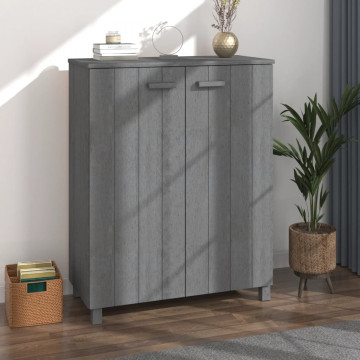 Pantofar, gri închis, 85x40x108 cm, lemn masiv de pin - Img 1