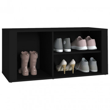 Pantofar, negru, 100x35x45 cm, lemn compozit - Img 4