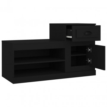 Pantofar, negru, 100x42x60 cm, lemn prelucrat - Img 7