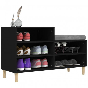 Pantofar, negru, 102x36x60 cm, lemn compozit - Img 4