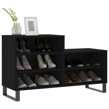 Pantofar, negru, 102x36x60 cm, lemn compozit - Img 3
