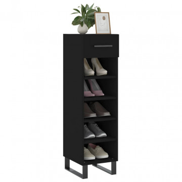 Pantofar, negru, 30x35x105 cm, lemn compozit - Img 3