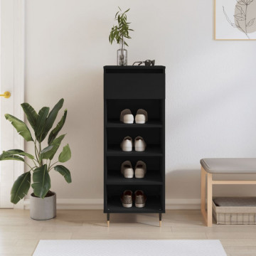 Pantofar, negru, 40x36x105 cm, lemn compozit - Img 1