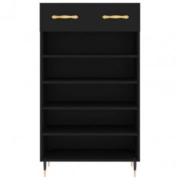 Pantofar, negru, 60x35x105 cm, lemn compozit - Img 5