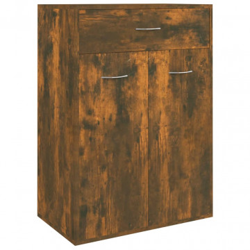 Pantofar, stejar fumuriu, 60x35x84 cm, lemn prelucrat - Img 2