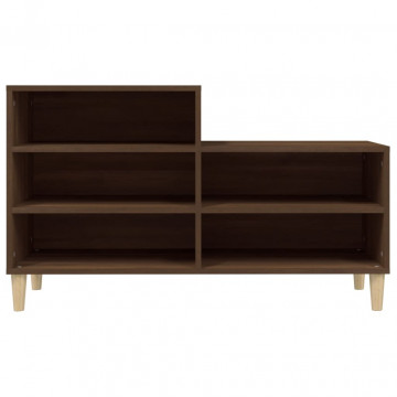 Pantofar, stejar maro, 102x36x60 cm, lemn prelucrat - Img 8