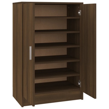 Pantofar, stejar maro, 60x35x92 cm, lemn prelucrat - Img 2