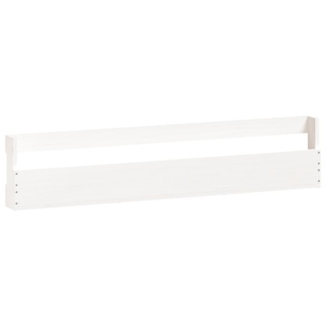 Pantofare de perete, 2 buc., alb, 110x9x23 cm, lemn masiv pin - Img 8