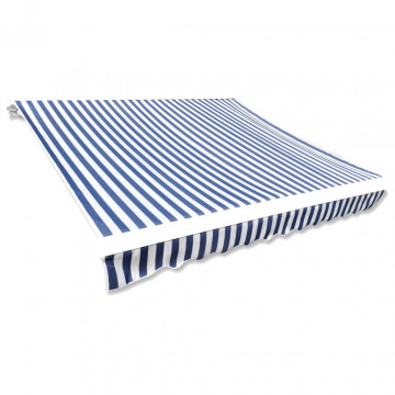 Pânză de copertină, albastru și alb, 350 x 250 cm - Img 1