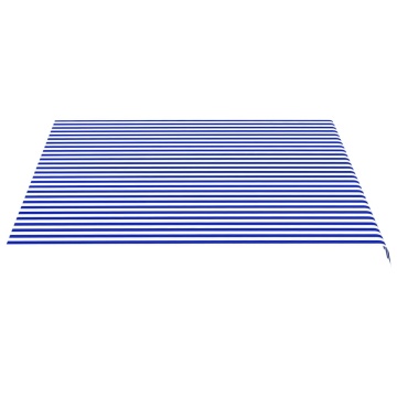 Pânză de rezervă copertină, albastru și alb, 4x3,5 m - Img 4