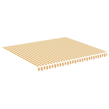 Pânză de rezervă copertină, galben și alb, 4x3,5 m - Img 2