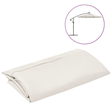 Pânză de schimb umbrelă de soare, alb nisipiu, 300 cm - Img 2
