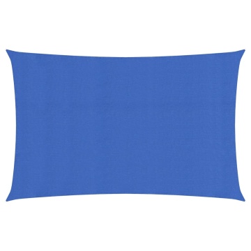 Pânză parasolar, albastru dreptunghiular 3x6 m HDPE 160 g/m² - Img 1