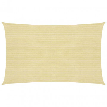 Pânză parasolar, bej, 2,5x4,5 m, HDPE, 160 g/m² - Img 1