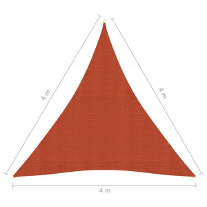 Pânză parasolar, cărămiziu, 4x4x4 m, HDPE, 160 g/m² - Img 5