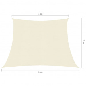 Pânză parasolar, crem, 3/4x3 m, HDPE, 160 g/m² - Img 5