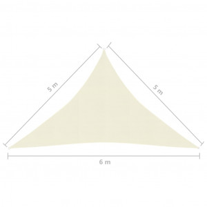 Pânză parasolar, crem, 5x5x6 m, HDPE, 160 g/m² - Img 5