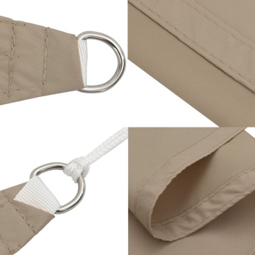 Pânză parasolar gri taupe 4x6 m țesătură oxford dreptunghiular - Img 6