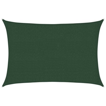 Pânză parasolar, verde închis, 2,5x3,5 m, HDPE, 160 g/m² - Img 2