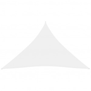 Parasolar, alb, 5x6x6 m, țesătură oxford, triunghiular - Img 3