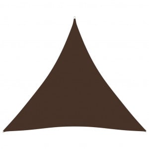 Parasolar, maro, 4x4x4 m, țesătură oxford, triunghiular - Img 1