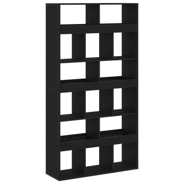 Paravan 2 piese Stejar negru 100x33x187,5 cm Lemn prelucrat - Img 2
