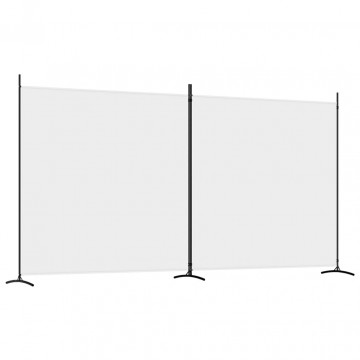 Paravan de cameră cu 2 panouri, alb, 348x180 cm - Img 2