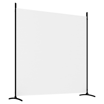 Paravan de cameră cu 3 panouri, alb, 525x180 cm, textil - Img 5