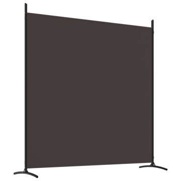 Paravan de cameră cu 3 panouri, maro, 525x180 cm, textil - Img 5