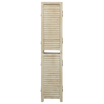 Paravan de cameră cu 4 panouri 140x165 cm lemn masiv Paulownia - Img 3