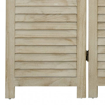 Paravan de cameră cu 4 panouri 140x165 cm lemn masiv Paulownia - Img 5