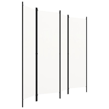 Paravan de cameră cu 4 panouri, alb, 200 x 180 cm - Img 2
