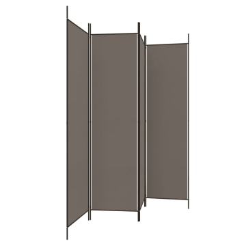 Paravan de cameră cu 4 panouri, antracit, 200x200 cm, textil - Img 4
