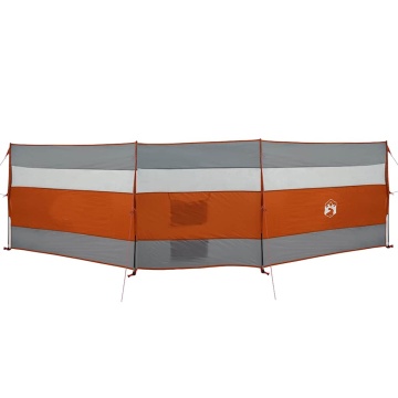 Paravan de camping, gri/portocaliu, 508x130 cm, impermeabil - Img 2