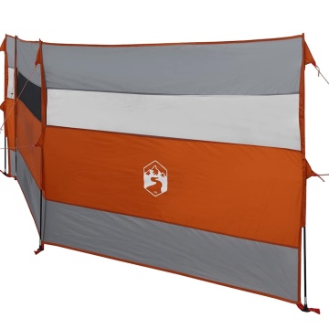 Paravan de camping, gri/portocaliu, 508x130 cm, impermeabil - Img 8
