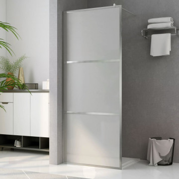 Paravan de duș walk-in, 100 x 195 cm, sticlă ESG mată integral - Img 1
