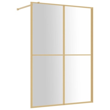 Paravan de duș walk-in, auriu 140x195cm sticlă ESG transparentă - Img 2