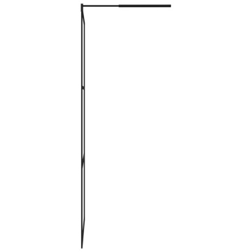 Paravan de duș walk-in negru 115x195 cm sticlă ESG transparentă - Img 4
